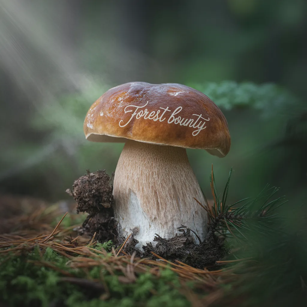 Świeży borowik na mchu, ujęcie makro